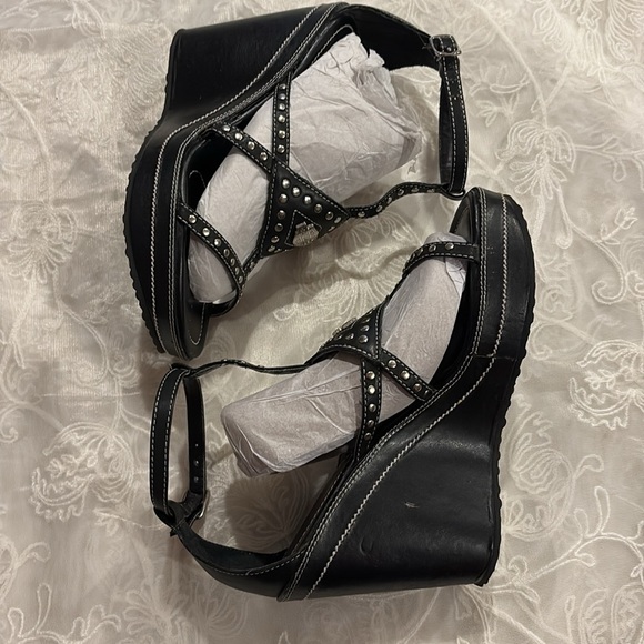 Harley Davidson Platform Sandals sz 5 - Picture 3 of 10